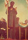 Abraham Canvas Paintings - Abraham Delivering the Gettysburg Address